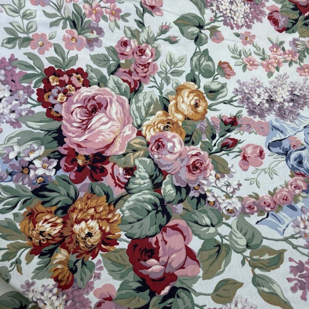 Ralph Lauren Allison Floral Twin Flat & Fitted Sheets 2 Pc Set 80’s Cottage Core